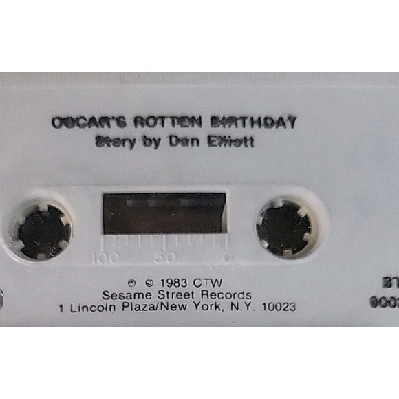 Vtg Oscar's Rotten Birthday Sesame Street Read Along Book Story Cassette Sealed - Picture 7 of 8